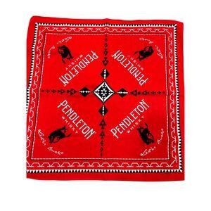 Pendleton Whisky Bandana, Let Er Buck Western Americana Cowboy Scarf Cowgirl